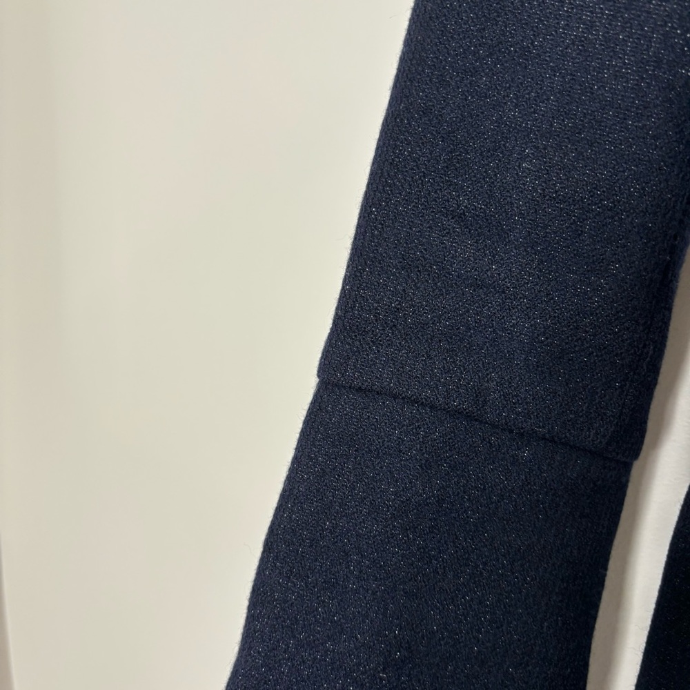 Mackage peacoat navy blue and metallic silver thread XS jacket - Picture 3 of 6